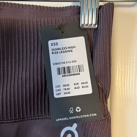 NWT ⭐️ Peloton Seamless High Rise Leggings Raisin XS/S - Picture 6 of 11